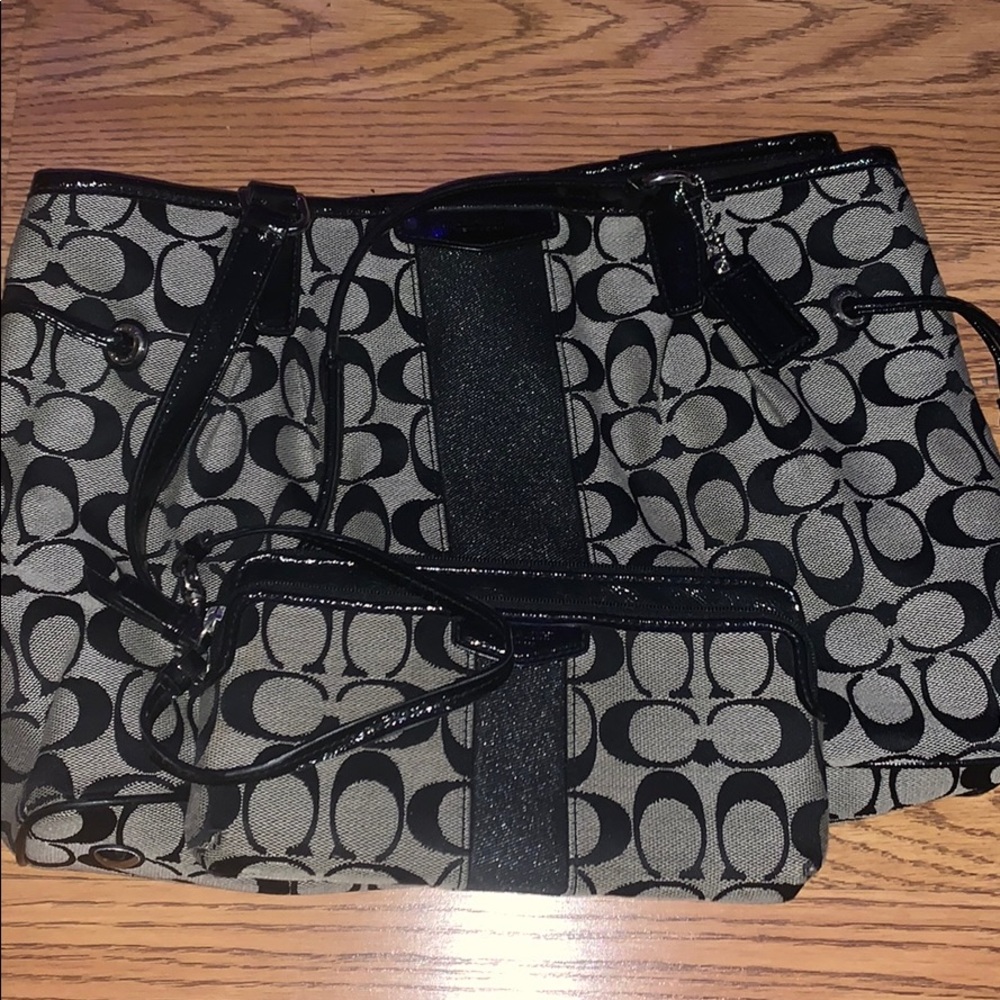 Coach handbag and wallet set